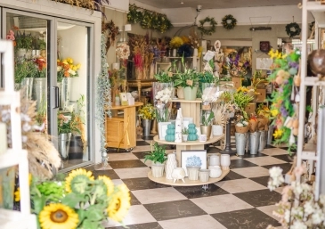 Booker Flowers and Gifts shop front in Liverpool, England