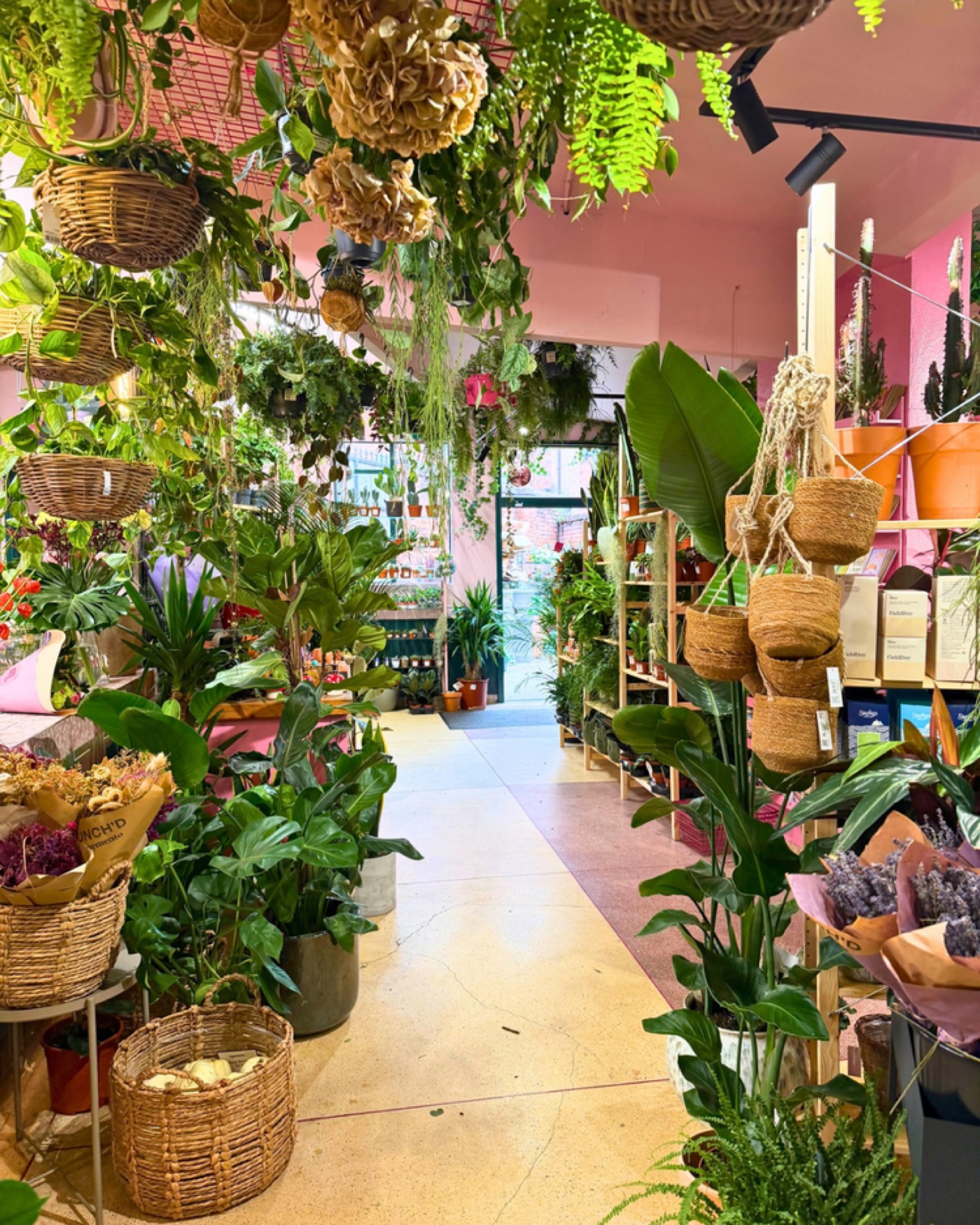 Memento Floral Designs shop counter in Belfast, Northern Ireland