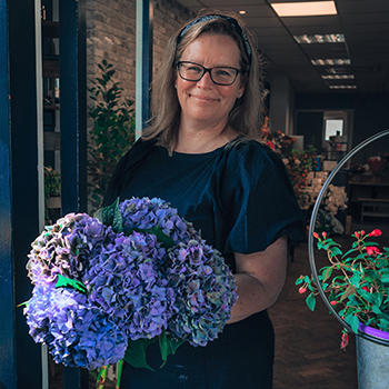 Nikki Meader, owner of West Malling Flowers in Kent, England