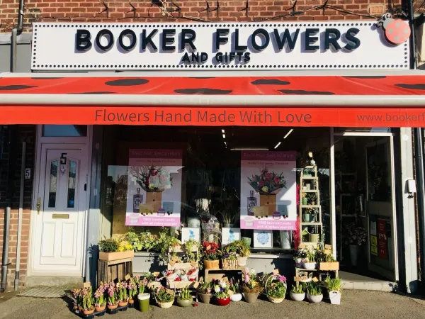 Booker Flowers and Gifts shop front in Liverpool, England