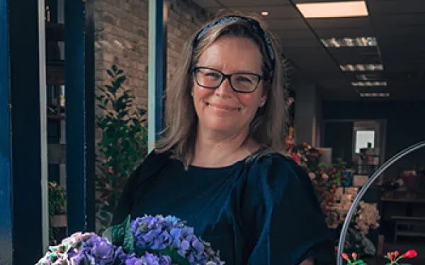 Nikki Meader, owner of West Malling Flowers in Kent, England
